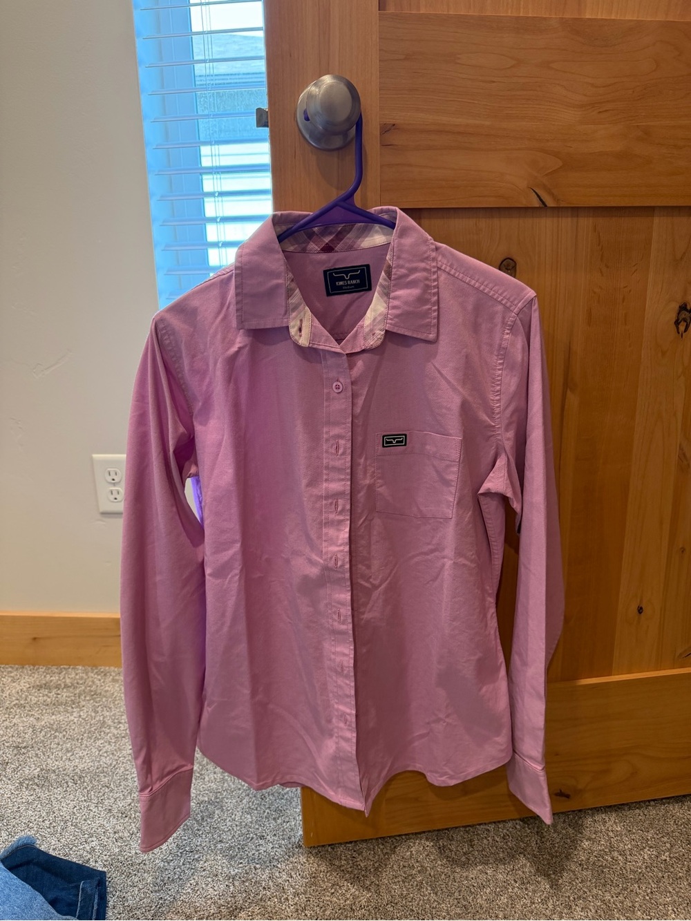 Kimes Ramch purple button down